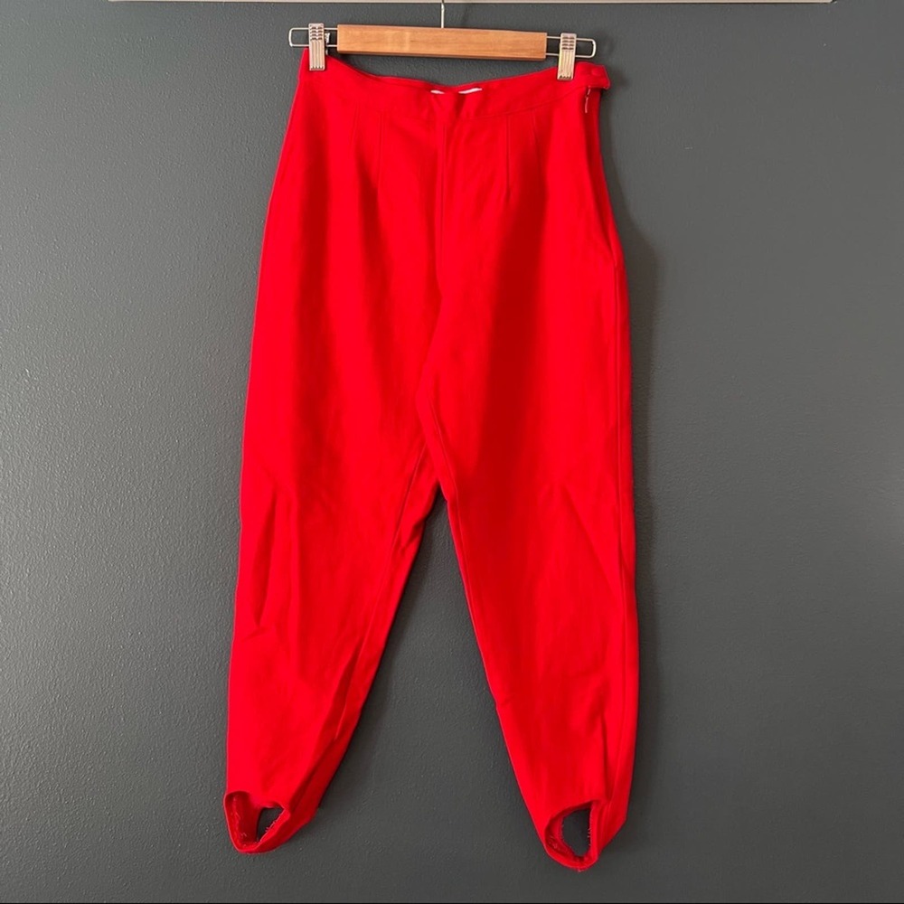 Vintage red stirrup pants Votre Nom Paris